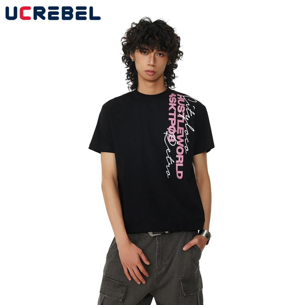 Letter Print Short Sleeve T-shirt Mens Summer Hip Hop High Street Crew Neck Cotton Straight Shoulder Tee Men Tshirt
Letter Print Short Sleeve T-shirt Mens Summer Hip Hop High Street Crew Neck Cotton Straight Shoulder Tee Men Tshirt