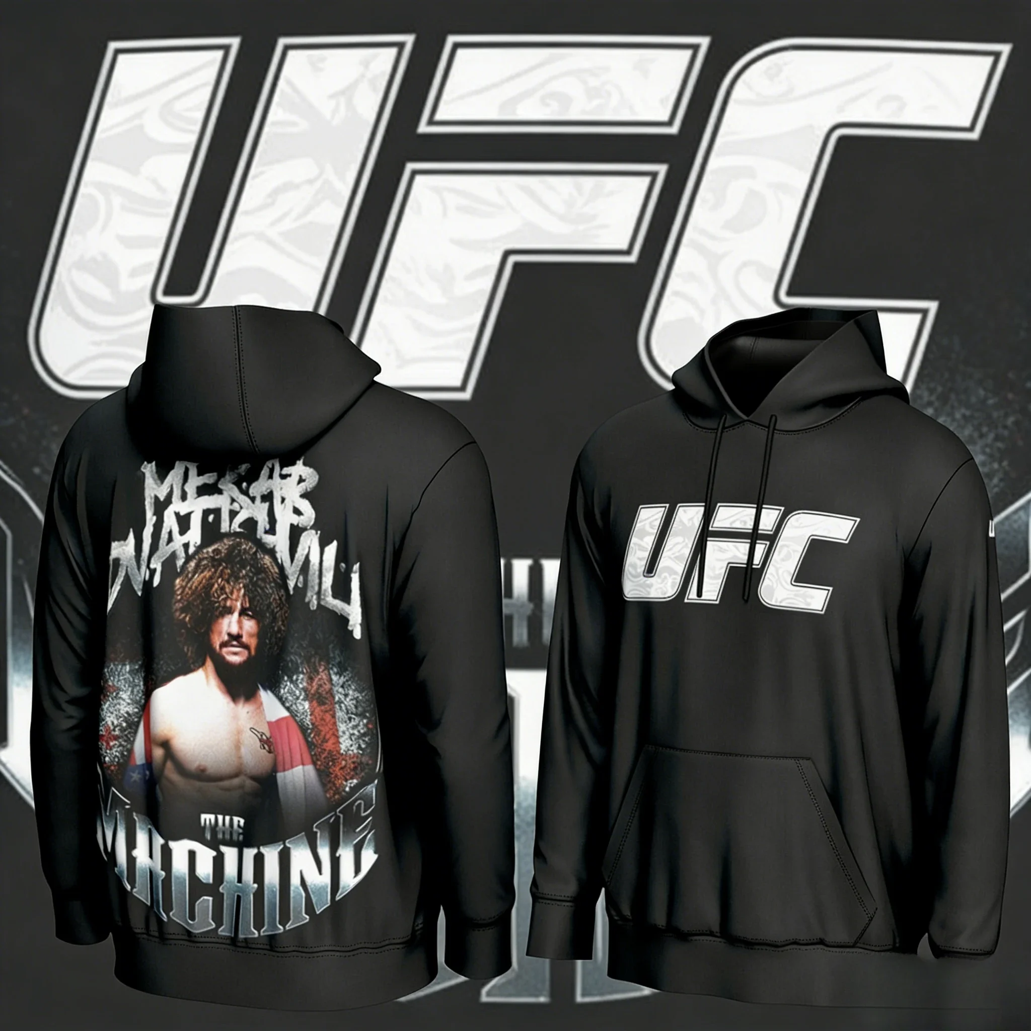 Осенне-зимние мужские и женские толстовки с капюшоном UFC-плеером Melabu De Valishvili (некаменная «Машина»)
Осенне-зимние мужские и женские толстовки с капюшоном UFC-плеером Melabu De Valishvili (некаменная «Машина»)