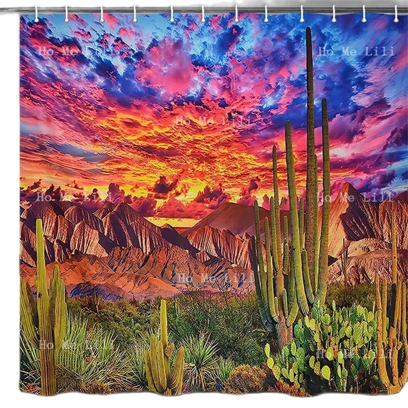 Cactus Sunset Shower Curtain Succulent Plant Cacti Burning Cloud Sky Mountain Western Texas Scene Bathroom Decor With Hooks
Cactus Sunset Shower Curtain Succulent Plant Cacti Burning Cloud Sky Mountain Western Texas Scene Bathroom Decor With Hooks