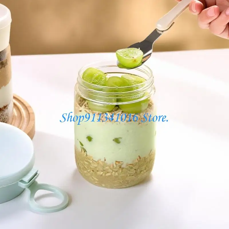 Overnight Oat Container with Lid and Spoon Overnight Oat Jar,Glass Jar with Dry and Wet Separation for Salad
Overnight Oat Container with Lid and Spoon Overnight Oat Jar,Glass Jar with Dry and Wet Separation for Salad