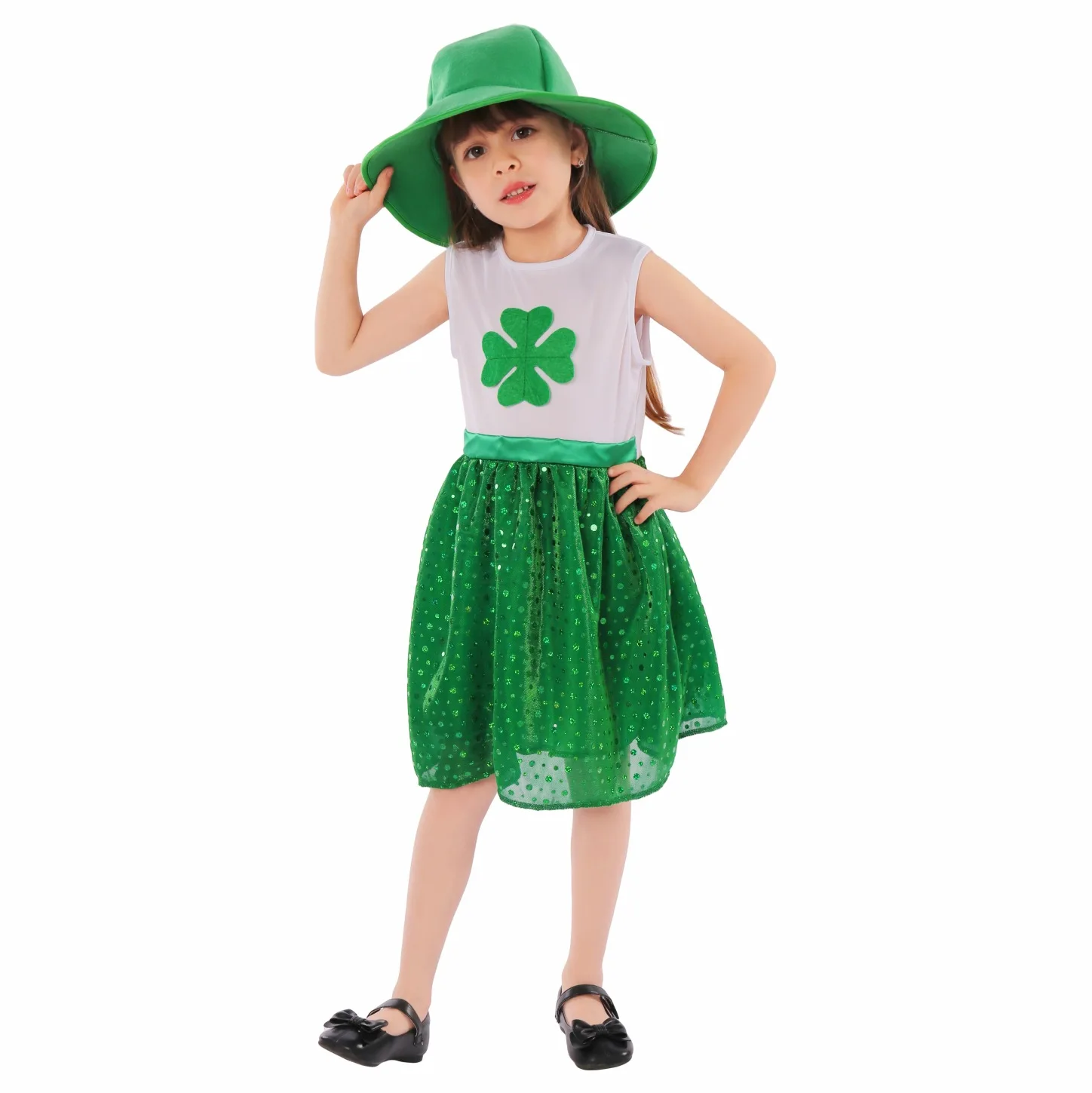 Zawaland Children Dress Irish Festival Party Clothing Set Cosplay Costume Green Lucky Grass Print Stage Performance Fancy Dress
Zawaland Children Dress Irish Festival Party Clothing Set Cosplay Costume Green Lucky Grass Print Stage Performance Fancy Dress