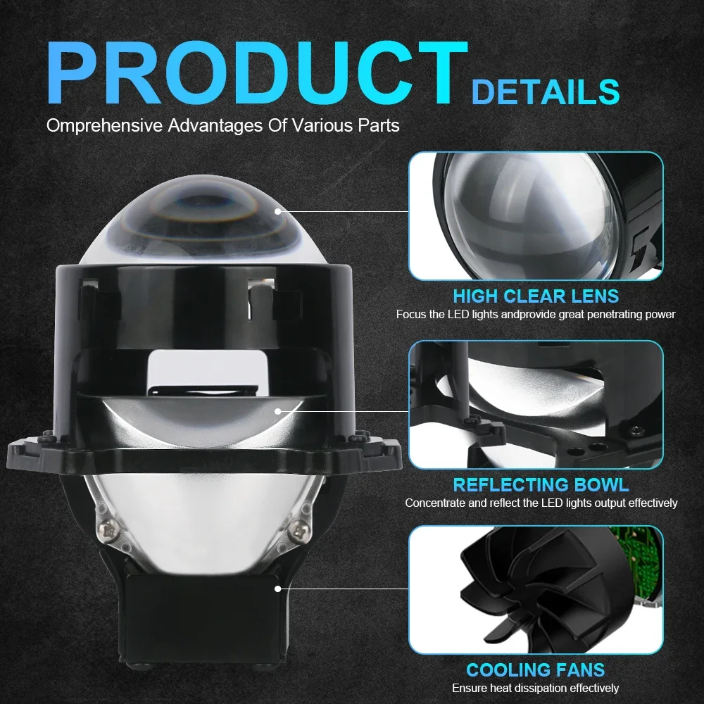 ZTZPIE 2 шт. 3-дюймовые би-светодиодные фары для проектора Hella, светодиодные фары, проектор 120 Вт, 40000LM, диодные фары, автомобильные аксессуары
ZTZPIE 2 шт. 3-дюймовые би-светодиодные фары для проектора Hella, светодиодные фары, проектор 120 Вт, 40000LM, диодные фары, автомобильные аксессуары