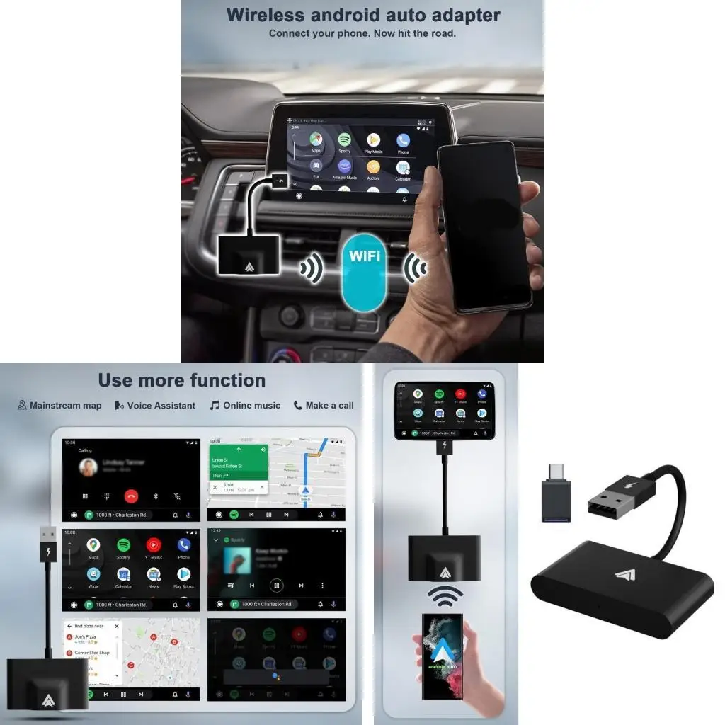 Беспроводной адаптер Android Auto, подходящий для автомобильных и стереосистем для проводного Android
Беспроводной адаптер Android Auto, подходящий для автомобильных и стереосистем для проводного Android