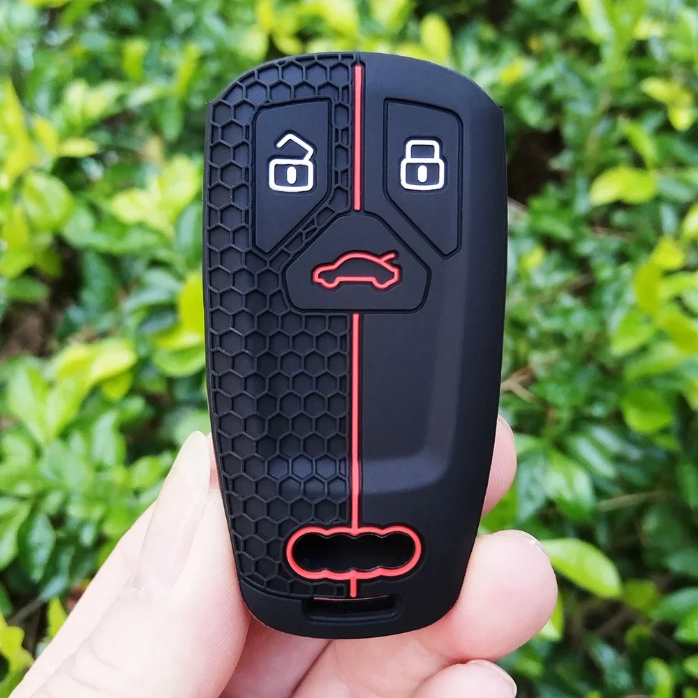 New Silicone Keychain Car Keys Case Holder Key Cover For Audi Q5 Q7 TT A4 B9 A5 A6 8S 8W 4M S4 S5 S7 TTS TFSI RS Car Key Case
New Silicone Keychain Car Keys Case Holder Key Cover For Audi Q5 Q7 TT A4 B9 A5 A6 8S 8W 4M S4 S5 S7 TTS TFSI RS Car Key Case