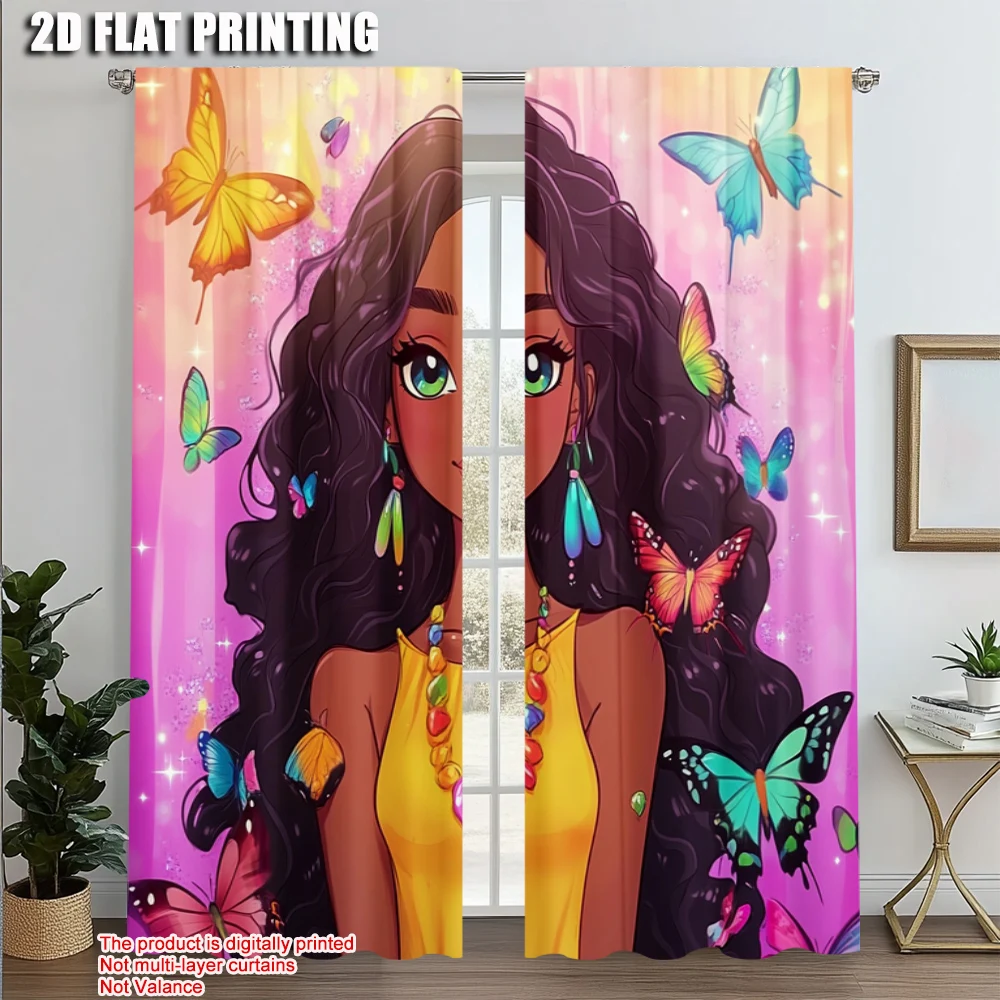 2pcs, Creative Curtains 2D print Beautiful Girl Polyester (without rod) Thermal Insulation, and Room Darkening Functions Ldeal
2pcs, Creative Curtains 2D print Beautiful Girl Polyester (without rod) Thermal Insulation, and Room Darkening Functions Ldeal