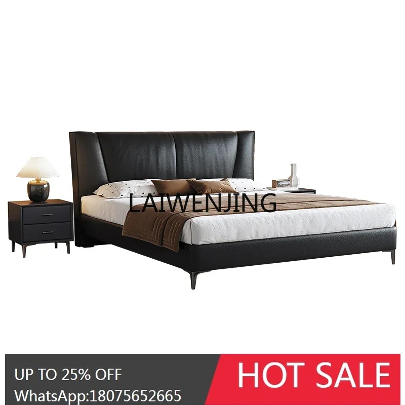 Italian minimalist leather bed soft bag double high bed 1.5 meters small apartment
Italian minimalist leather bed soft bag double high bed 1.5 meters small apartment