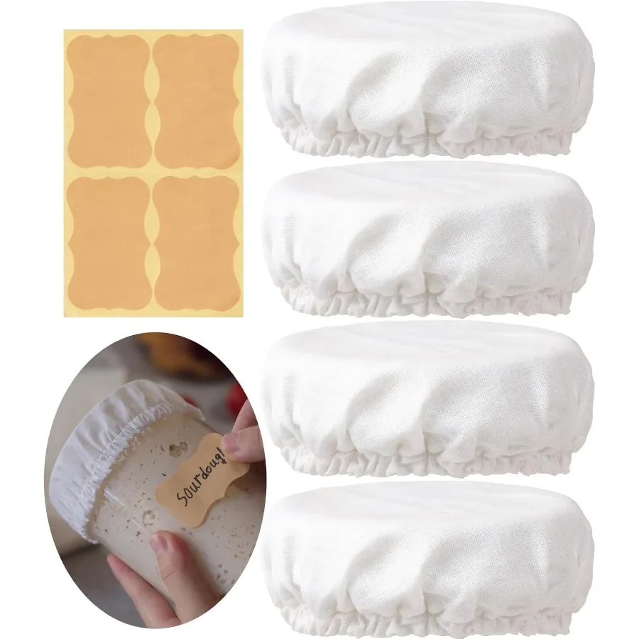 4 ih Sourdough Jar Cover Wide Mouth Reusable Cloth Lid for Sour Dough Starter Jar 4Pack Cotton Fermentation Container Tops Ela
4 ih Sourdough Jar Cover Wide Mouth Reusable Cloth Lid for Sour Dough Starter Jar 4Pack Cotton Fermentation Container Tops Ela