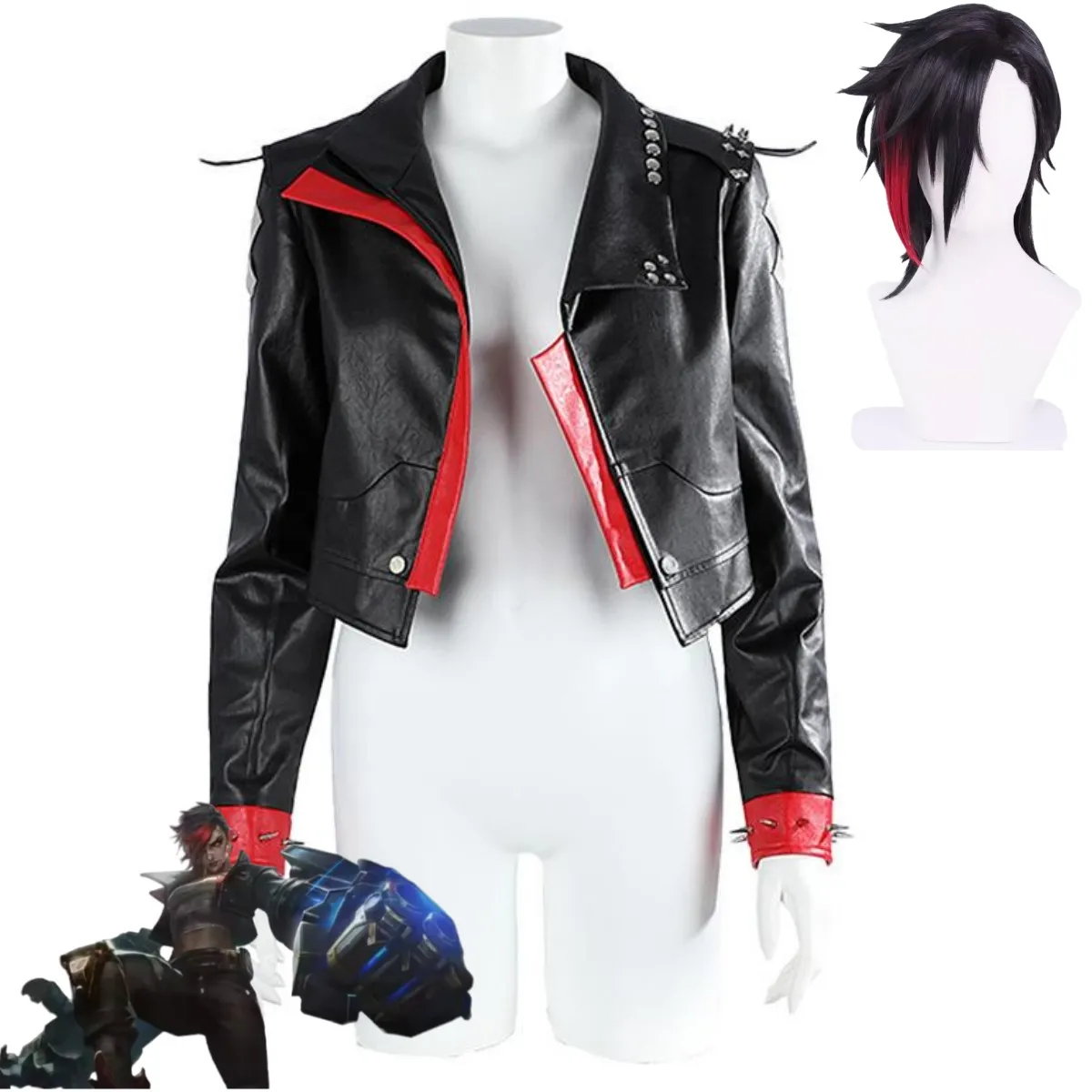 Anime Arcane Season 2 Vi Cosplay Costume Game LOL The Piltover Enforcer Black Leather Coat Wig Man Woman Halloween Party Suit
Anime Arcane Season 2 Vi Cosplay Costume Game LOL The Piltover Enforcer Black Leather Coat Wig Man Woman Halloween Party Suit