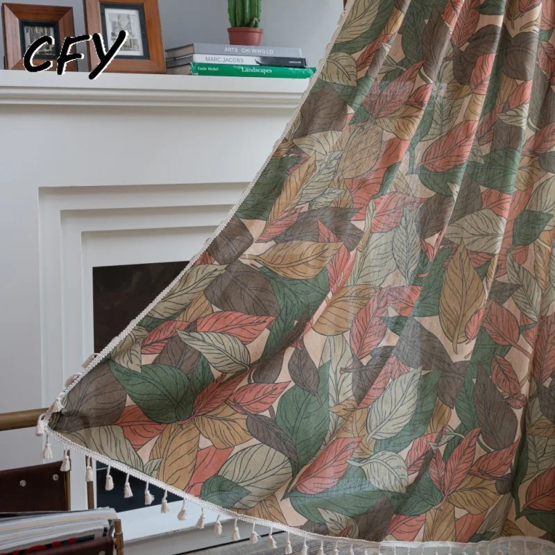 American Vintage Maple Leaf Cotton Linen Blackout Window Curtain Ready-made Drapes for Bedroom Curtains in The Living Room
American Vintage Maple Leaf Cotton Linen Blackout Window Curtain Ready-made Drapes for Bedroom Curtains in The Living Room