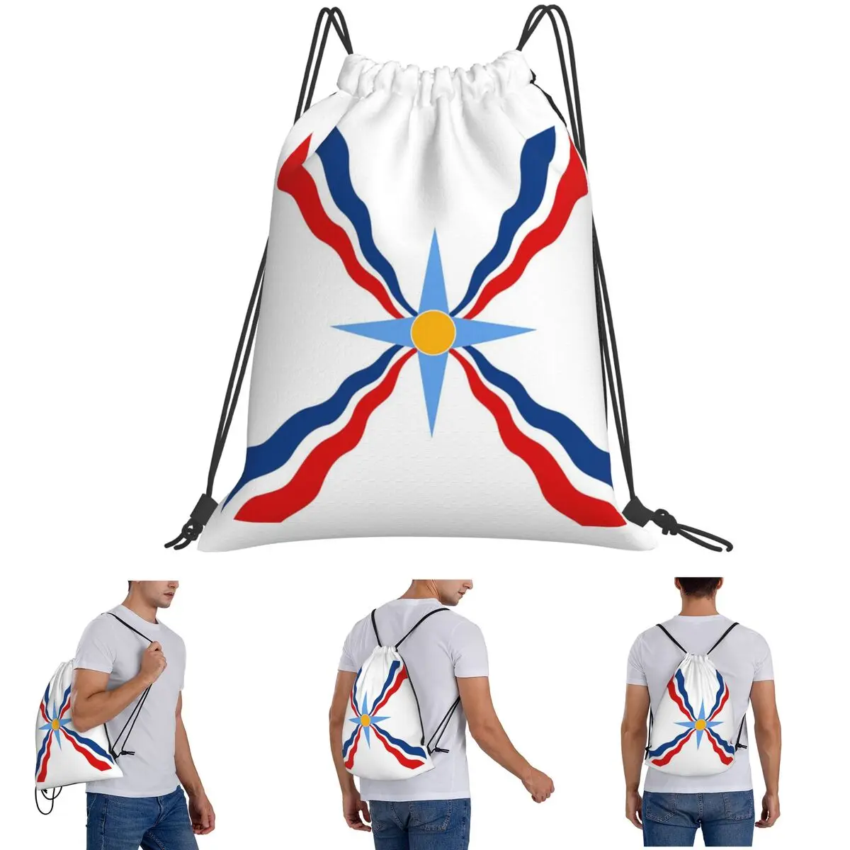Luxury Assyrian Suryoyo Flag Backpacks Portable Drawstring Bundle Pocket Sundries Bag Book Bags for Travel School
Luxury Assyrian Suryoyo Flag Backpacks Portable Drawstring Bundle Pocket Sundries Bag Book Bags for Travel School