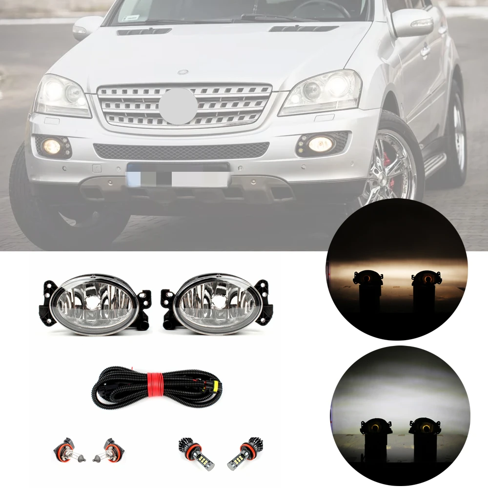 LED Halogen Fog Light Car Lights For Mercedes Benz W164 ML320 ML350 ML500 2006 2007 2008 2009 Front Bumper Fog Lamp With Wire
LED Halogen Fog Light Car Lights For Mercedes Benz W164 ML320 ML350 ML500 2006 2007 2008 2009 Front Bumper Fog Lamp With Wire