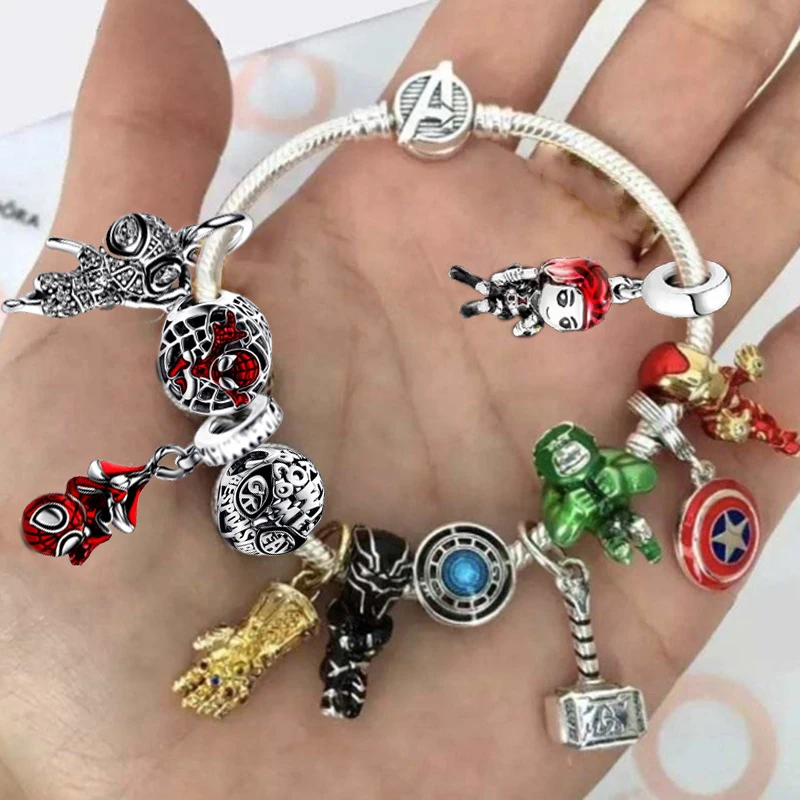 Disney Marvel Avengers Charms Bracelet For Girls Anime Hulk Spider-Man Beads Kids DIY Thor Dangle Bangle Women Superhero Jewelry
Disney Marvel Avengers Charms Bracelet For Girls Anime Hulk Spider-Man Beads Kids DIY Thor Dangle Bangle Women Superhero Jewelry