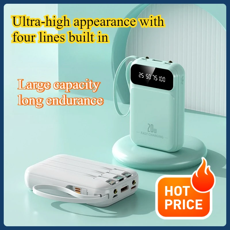 Mini Built-in Cable Power Bank with 20000mAh Large Capacity Small and Portable Mobile Power Source
Mini Built-in Cable Power Bank with 20000mAh Large Capacity Small and Portable Mobile Power Source