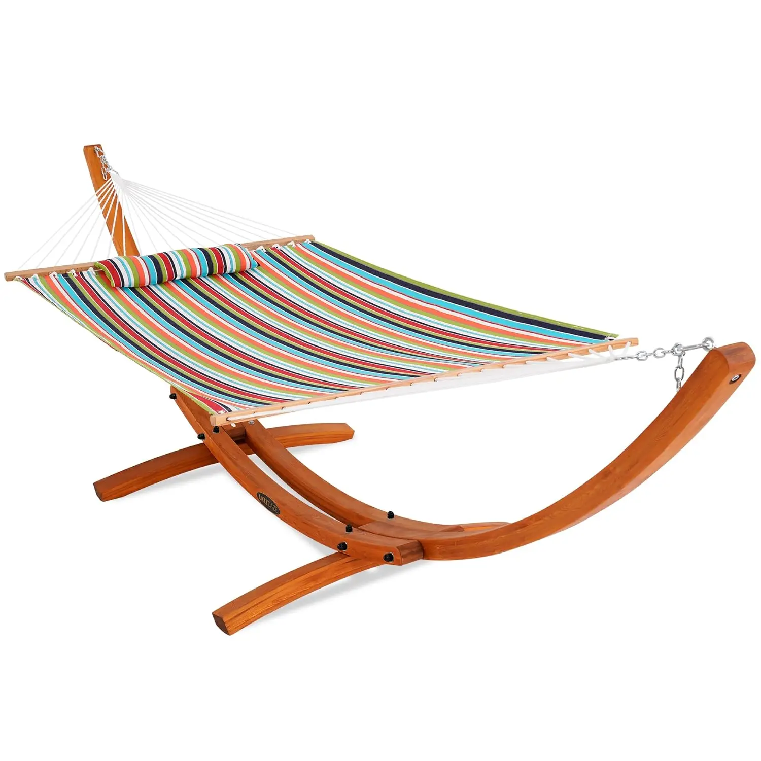 Sunbrella Fabric Hammock with 13FT Wood Arc Stand, 2 Person Outdoor Hammock Combo with Free Pillow, All Weather &, Customized
Sunbrella Fabric Hammock with 13FT Wood Arc Stand, 2 Person Outdoor Hammock Combo with Free Pillow, All Weather &, Customized
