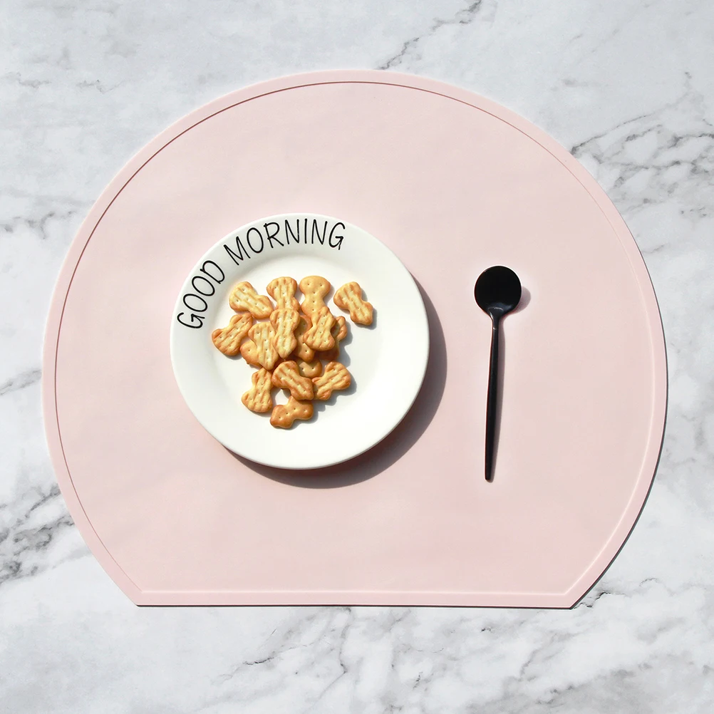 1PC Placemat Silicone Tableware Mat Anti-slip Household Table Mat Simple Kitchen Supplies for Home Use Pink
1PC Placemat Silicone Tableware Mat Anti-slip Household Table Mat Simple Kitchen Supplies for Home Use Pink