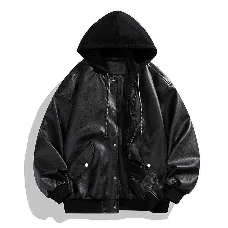Hoodie Vintage Faux Leather jackets Trendy Cool Black Faux Suede PU Leather Jackets Men's hip hop Style Luxury Leather Clothes
Hoodie Vintage Faux Leather jackets Trendy Cool Black Faux Suede PU Leather Jackets Men's hip hop Style Luxury Leather Clothes