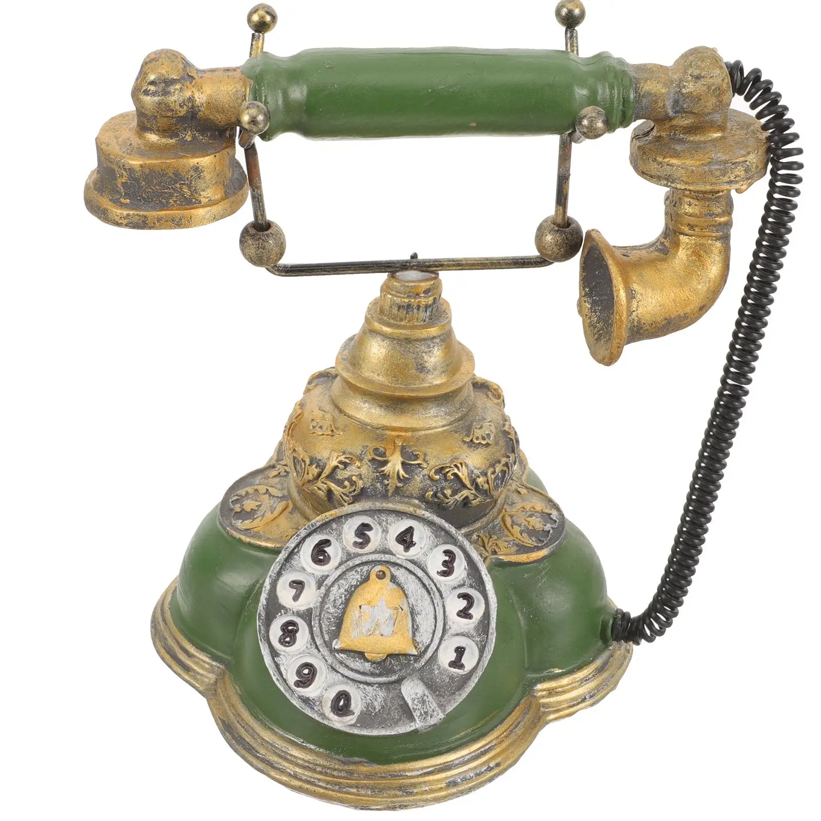 Retro Phone Decor Green Resin Vintage Telephone Figurine Home Ornament Desk Toy House Model Phones Retro Style Decors
Retro Phone Decor Green Resin Vintage Telephone Figurine Home Ornament Desk Toy House Model Phones Retro Style Decors