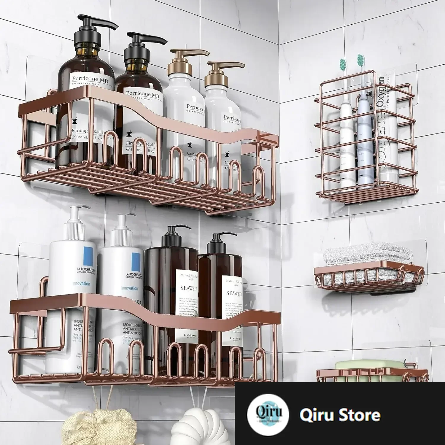 Shower Caddy 5 Pack,Adhesive Shower Organizer for Bathroom Storage&Home Decor&Kitchen,No Drilling,Large Capacity,Rustproof
Shower Caddy 5 Pack,Adhesive Shower Organizer for Bathroom Storage&Home Decor&Kitchen,No Drilling,Large Capacity,Rustproof