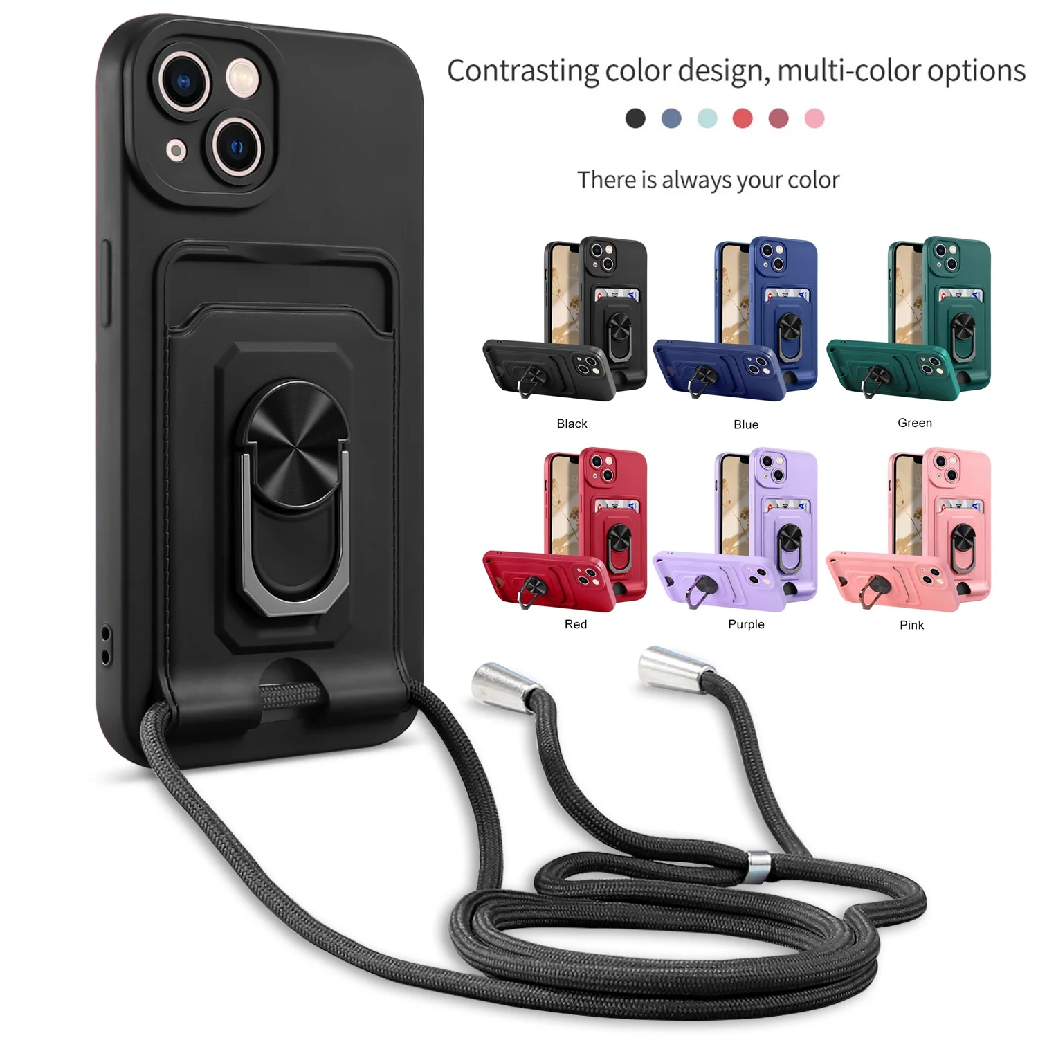 Crossbody Necklace Cord Lanyard Wallet Card Case For iPhone 14 13 12 11 Pro Max 8 7 Plus XR Xs X SE Ring Holder Stand Soft Cover
Crossbody Necklace Cord Lanyard Wallet Card Case For iPhone 14 13 12 11 Pro Max 8 7 Plus XR Xs X SE Ring Holder Stand Soft Cover