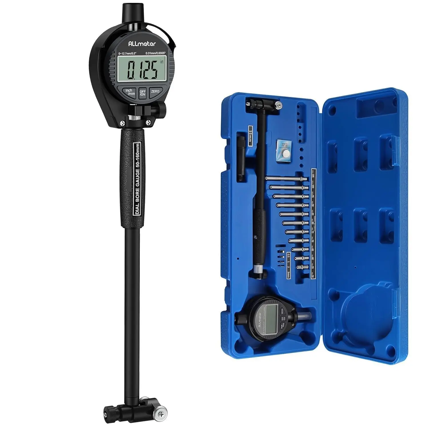 0.01mm Precision Bore Gauge 50-160mm, Self-Centering Internal Diameter Tool with 12 Probes, for Engine Cylinders
0.01mm Precision Bore Gauge 50-160mm, Self-Centering Internal Diameter Tool with 12 Probes, for Engine Cylinders