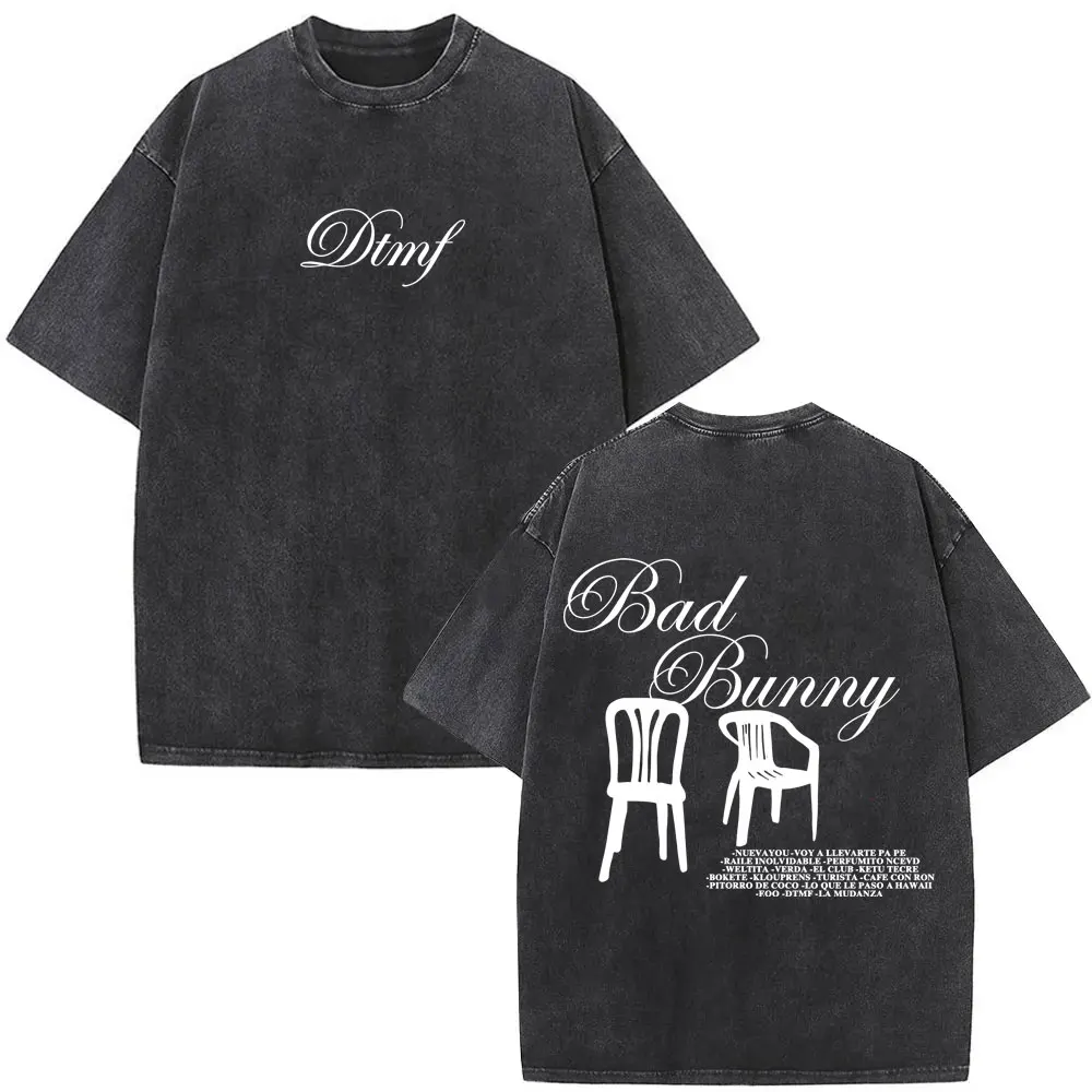 Washed Vintage Rapper Bad Bunny T-shirt Debi Tirar Mas Fotos DTMF T-shirts Men Women Fashion Hip Hop Street Oversized T Shirts
Washed Vintage Rapper Bad Bunny T-shirt Debi Tirar Mas Fotos DTMF T-shirts Men Women Fashion Hip Hop Street Oversized T Shirts
