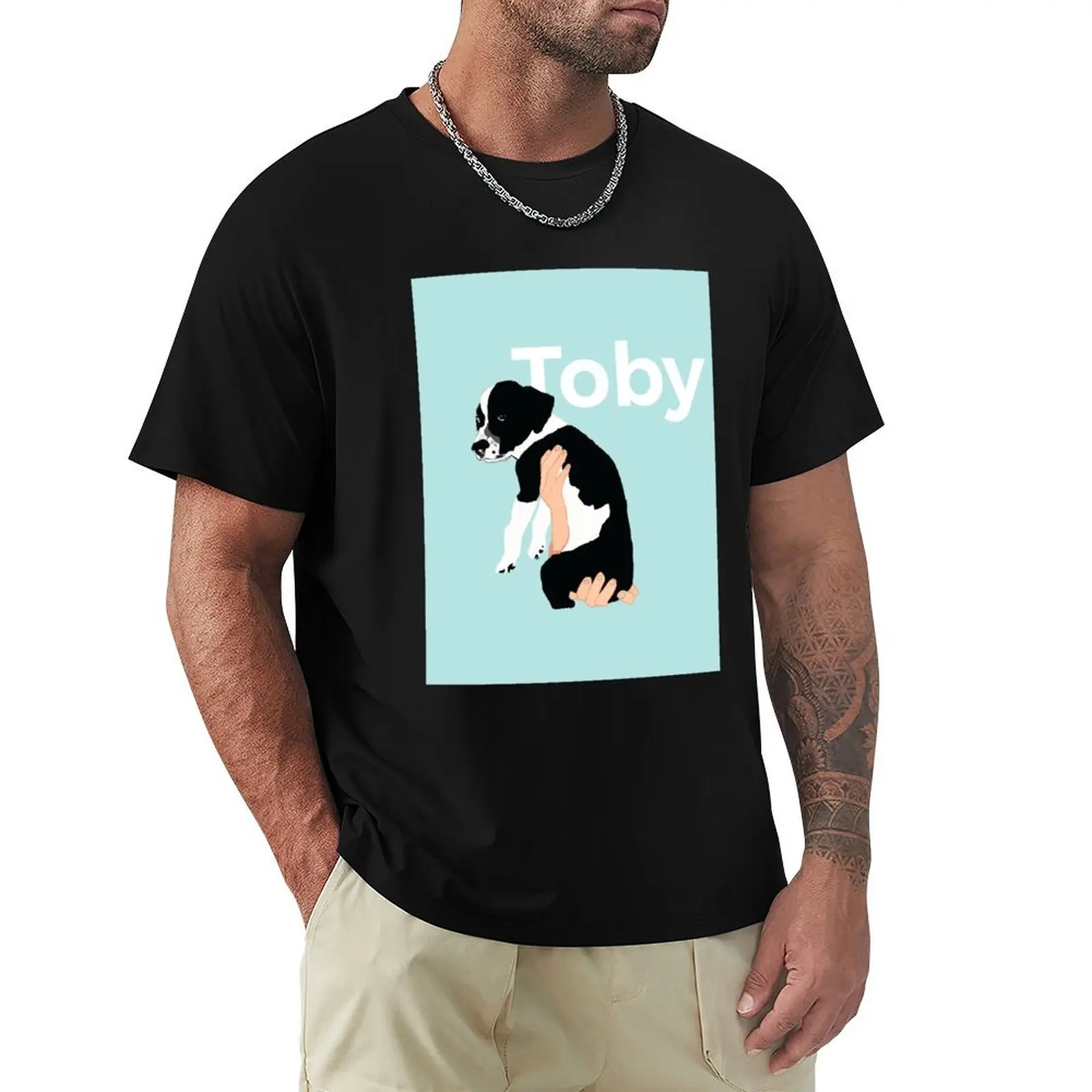 Toby the puppy. T-Shirt Casual Pattern Print Tee Shirt
Toby the puppy. T-Shirt Casual Pattern Print Tee Shirt