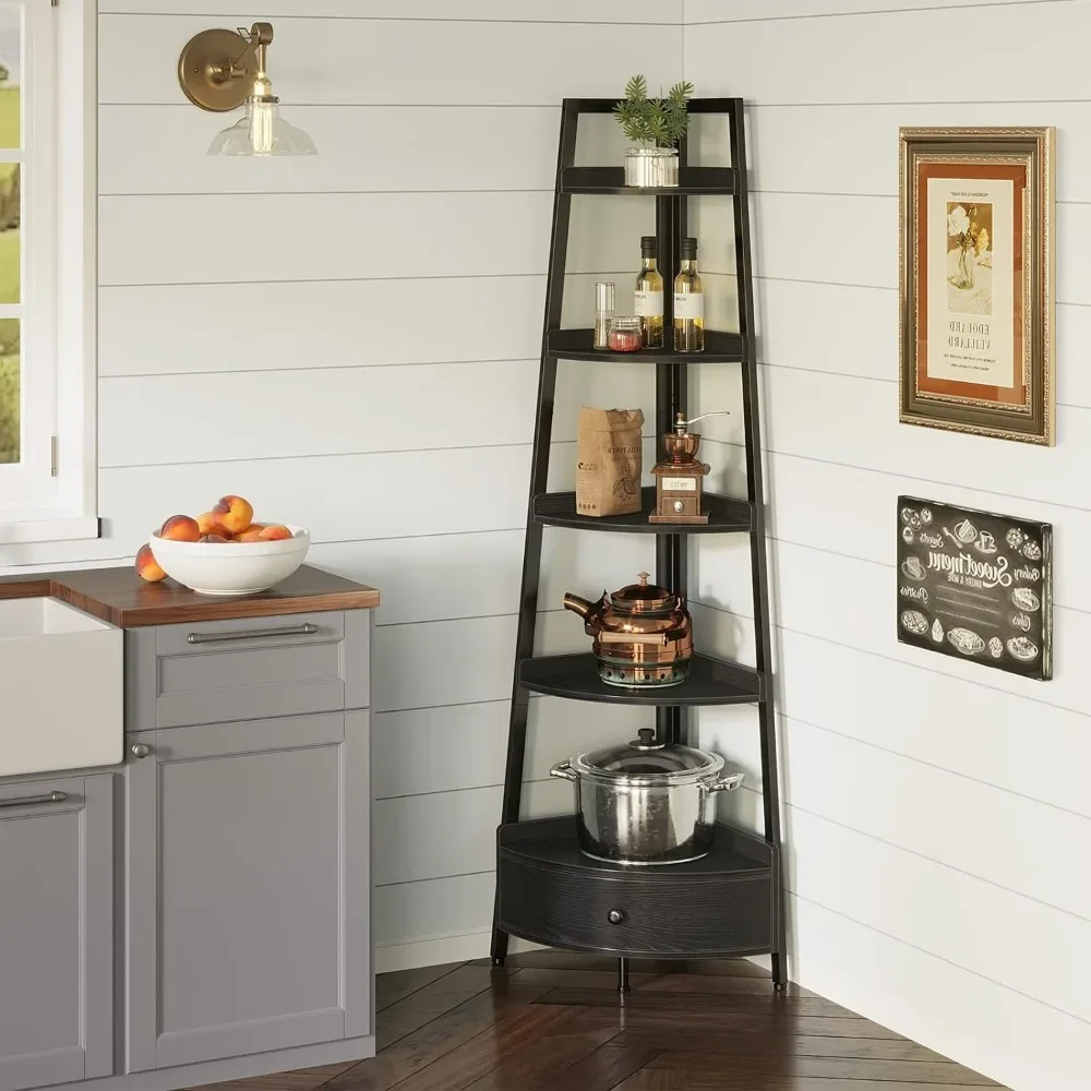Black Corner Bookcase Shelf 5-Tier Corner Bookshelf Kitchen Home Living Room Furniture
Black Corner Bookcase Shelf 5-Tier Corner Bookshelf Kitchen Home Living Room Furniture