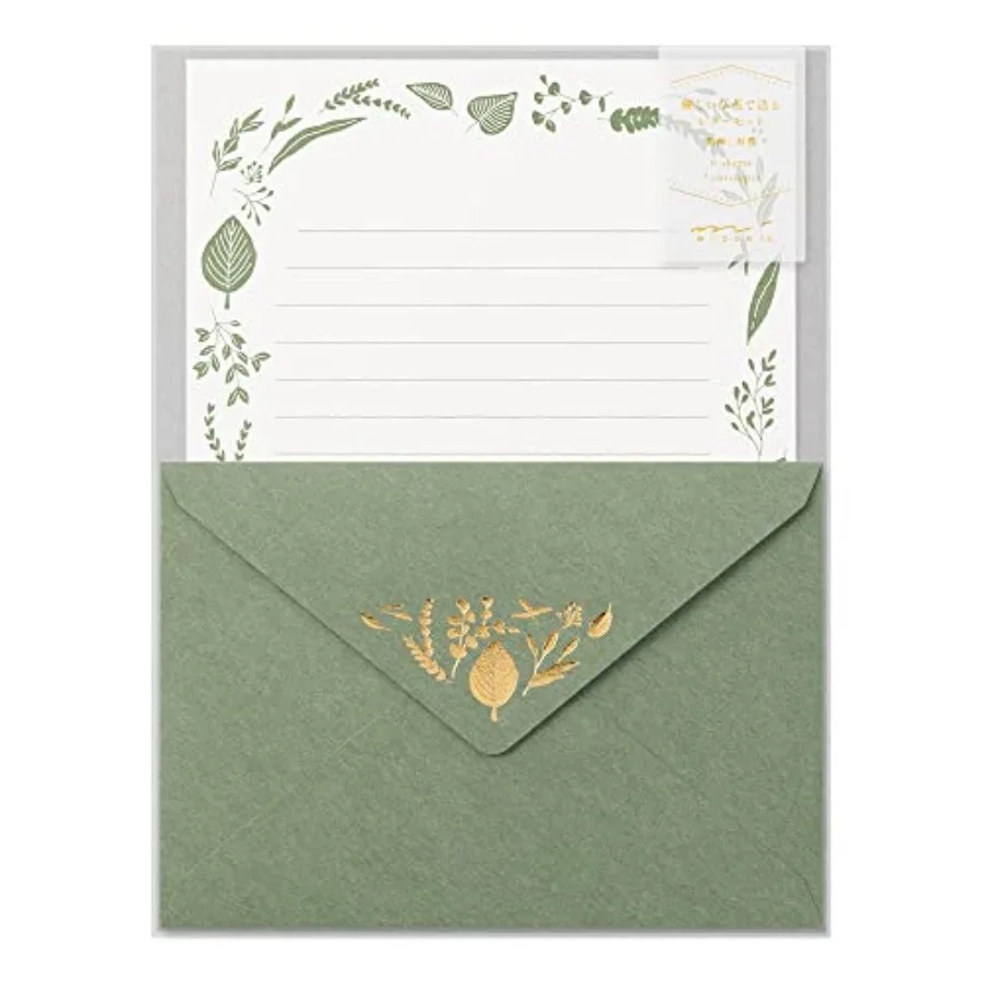 86507006 Letter Set Foil Stamped Envelopes, Leaf Pattern
86507006 Letter Set Foil Stamped Envelopes, Leaf Pattern