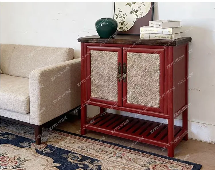 simple two-door side cabinet, retro medieval solid wood dining side cabinet
simple two-door side cabinet, retro medieval solid wood dining side cabinet