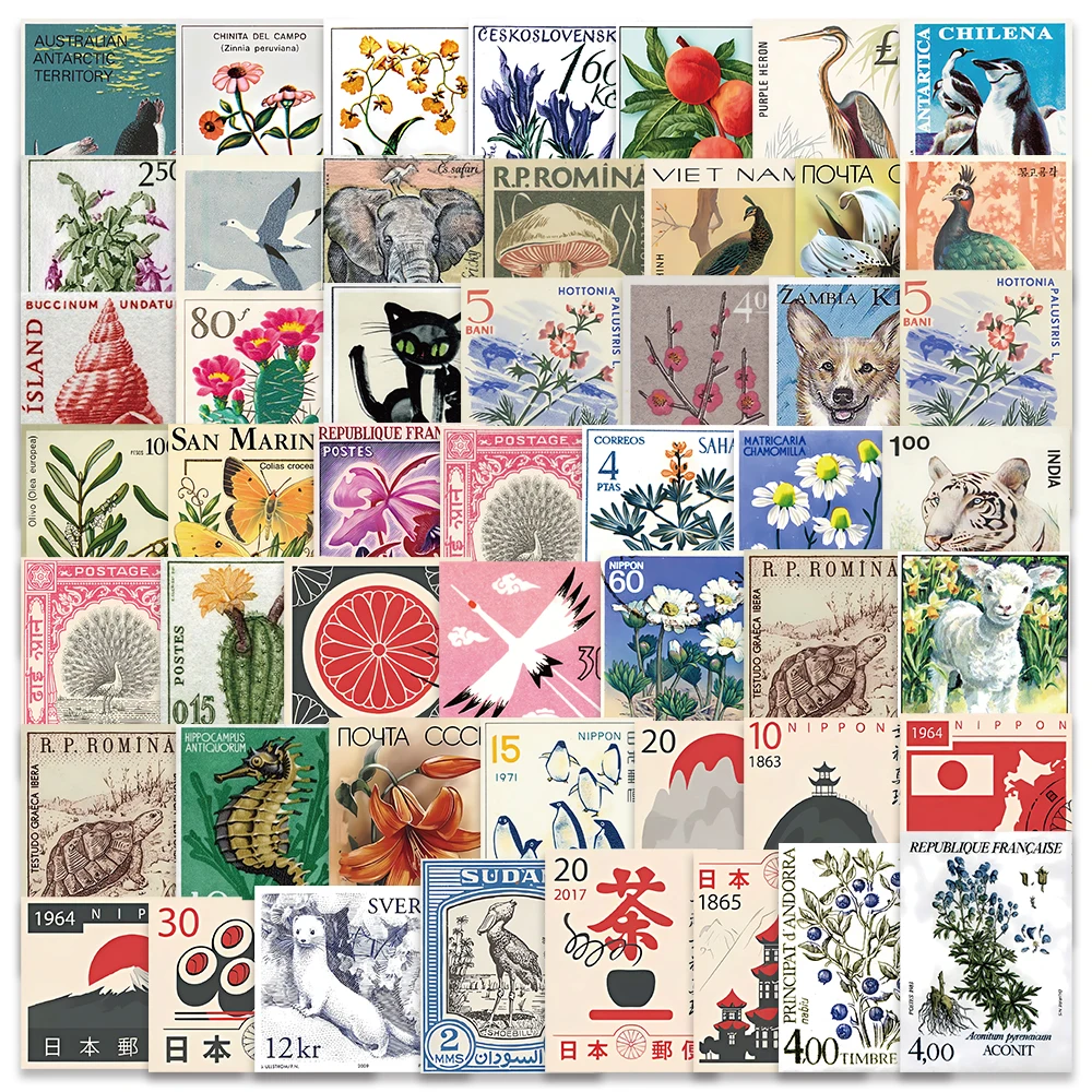 50pcs Retro Cartoon Aesthetic Stamp Style Stickers Waterproof Graffiti For Laptop Water Bottle Luggage Notebook Vinyl Decals
50pcs Retro Cartoon Aesthetic Stamp Style Stickers Waterproof Graffiti For Laptop Water Bottle Luggage Notebook Vinyl Decals
