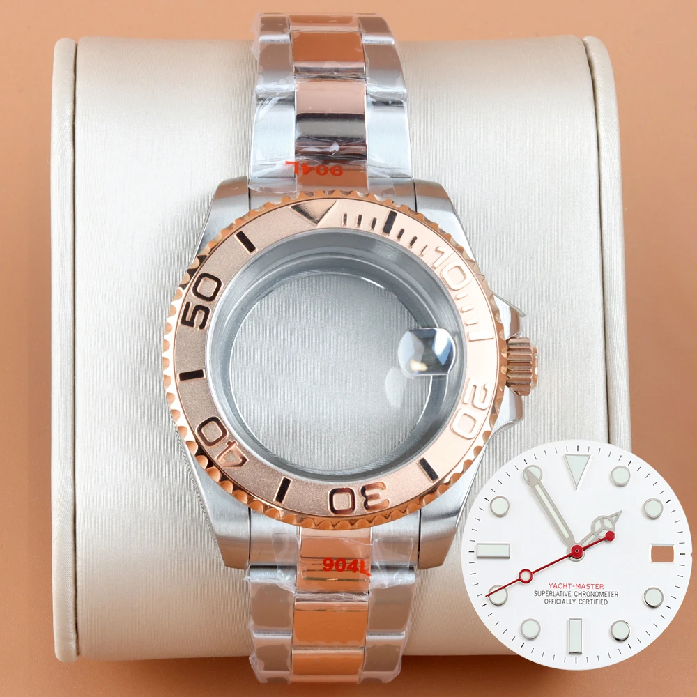 Rose Gold 40mm Case Stainless Steel Oyster Strap 28.5mm Dial Hands Watch Case For nh34 nh35 nh36 nh38 Movement Yacht-Master Case
Rose Gold 40mm Case Stainless Steel Oyster Strap 28.5mm Dial Hands Watch Case For nh34 nh35 nh36 nh38 Movement Yacht-Master Case