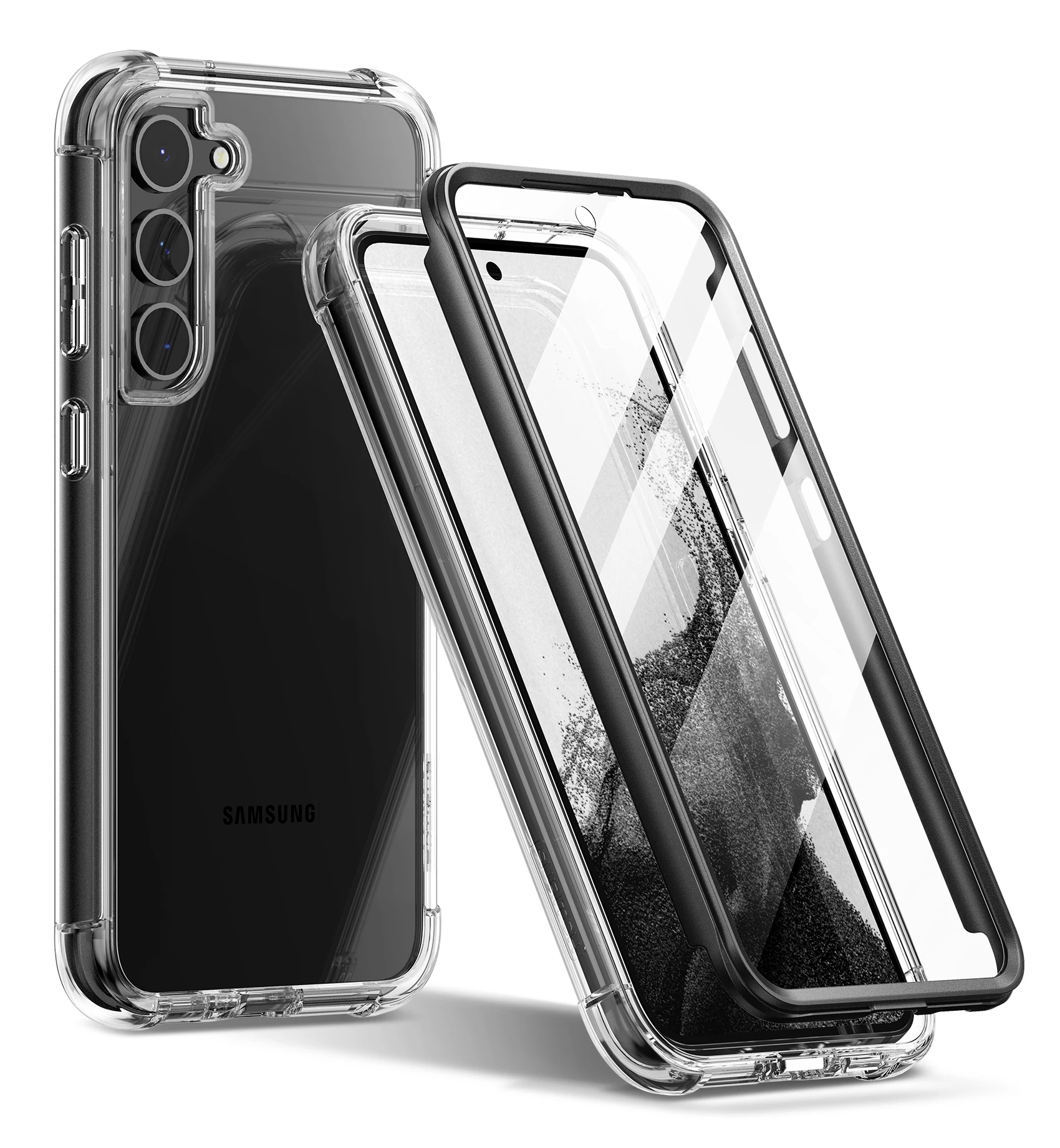 SURITCH For Samsung Galaxy S23 Plus with Built-in Screen protector Luxury Hard Shell+Soft TPU Bumper Shockproof Protective Cover
SURITCH For Samsung Galaxy S23 Plus with Built-in Screen protector Luxury Hard Shell+Soft TPU Bumper Shockproof Protective Cover