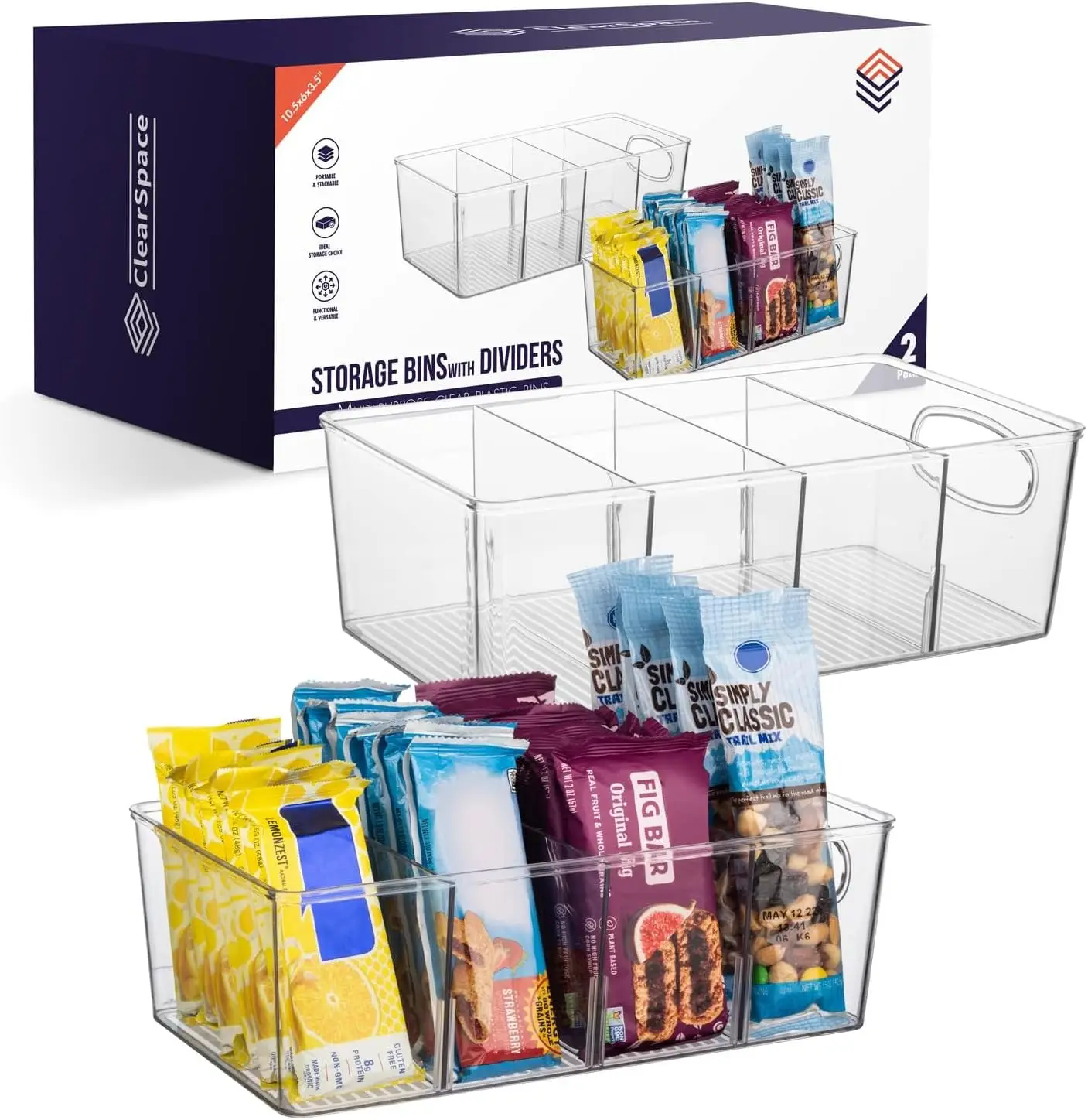 Plastic Pantry Organization and Storage Bins with Removable Dividers – Perfect Kitchen Organization
Plastic Pantry Organization and Storage Bins with Removable Dividers – Perfect Kitchen Organization