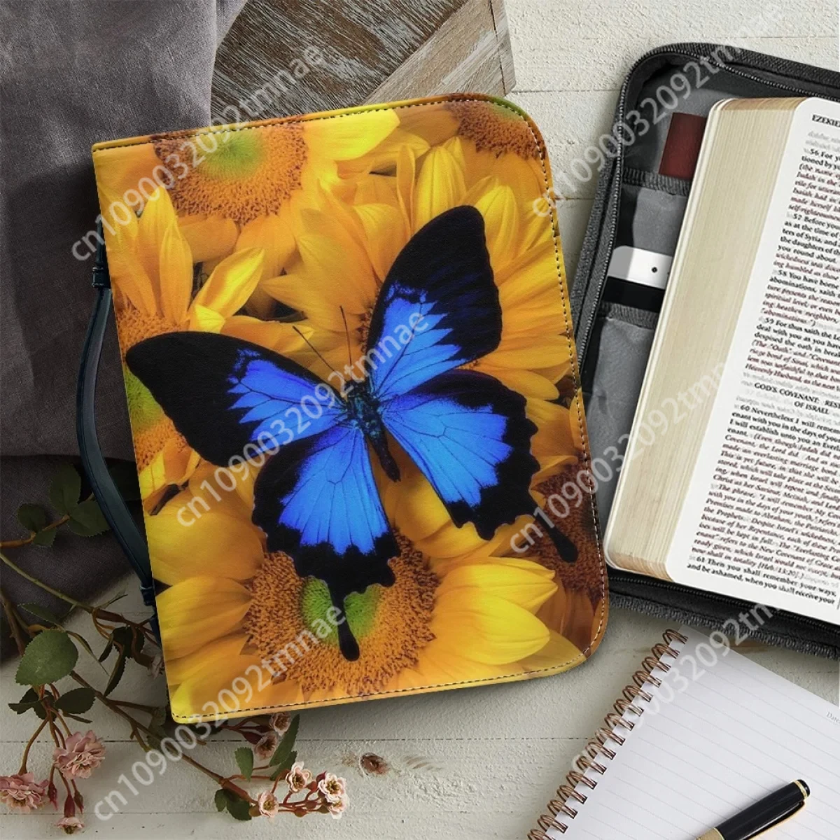 Beautiful Butterfly Print PU Leather Handbags for Women Fashion Bible Bag Sunflower Custom Bible Cover Case Bible Storage Bags
Beautiful Butterfly Print PU Leather Handbags for Women Fashion Bible Bag Sunflower Custom Bible Cover Case Bible Storage Bags