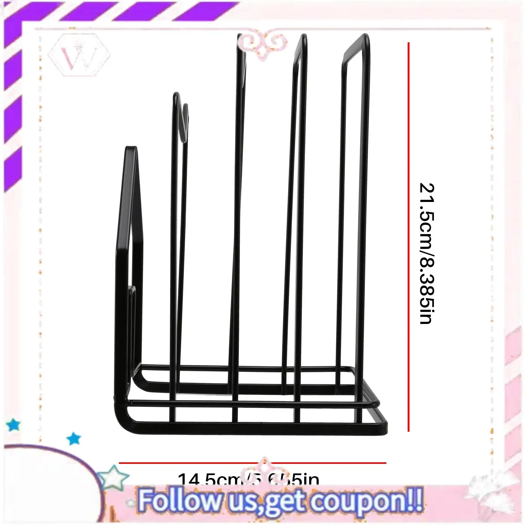 Y74A-Chopping Board Organizer Stand Holder Cutting Board Rack Kitchen Countertop Pots Pan Lids Rack Organizer Flat Steel
Y74A-Chopping Board Organizer Stand Holder Cutting Board Rack Kitchen Countertop Pots Pan Lids Rack Organizer Flat Steel