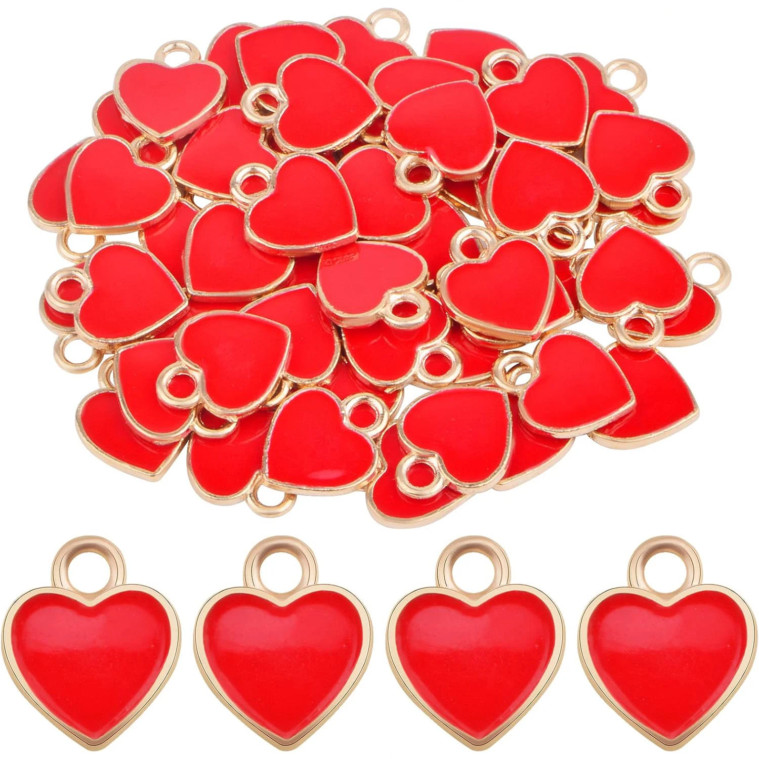 50pcs Enamel Red Heart Shaped Charms Alloy Love Heart Dangle Pendants Hanging Ornaments for DIY Bracelet Necklace Earrings
50pcs Enamel Red Heart Shaped Charms Alloy Love Heart Dangle Pendants Hanging Ornaments for DIY Bracelet Necklace Earrings