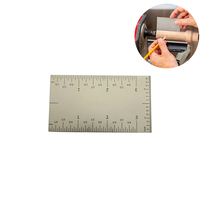 3'' Pocket Ruler - Square Edge Precision Ruler - Versatile Matte Finish Woodworking Ruler With Graduations On All Four Sides
3'' Pocket Ruler - Square Edge Precision Ruler - Versatile Matte Finish Woodworking Ruler With Graduations On All Four Sides