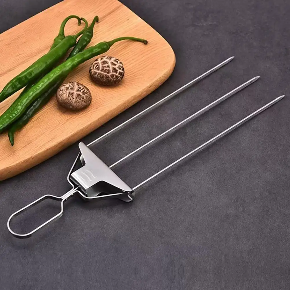 3 Prong Skewers for Grilling Reusable Stainless Steel BBQ Skewers with Push-Off Slider Easy Serving Metal Kabob Skewers Outdoor
3 Prong Skewers for Grilling Reusable Stainless Steel BBQ Skewers with Push-Off Slider Easy Serving Metal Kabob Skewers Outdoor