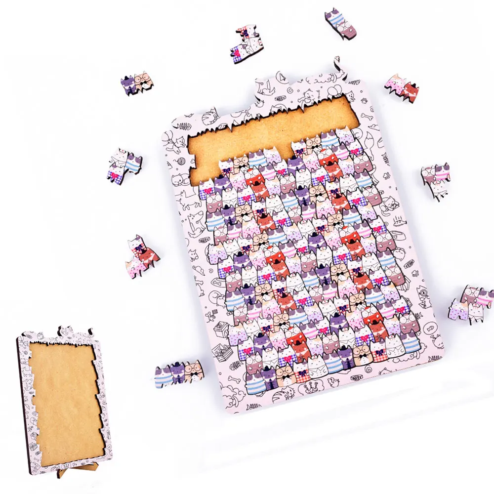 "Professional Glasses Cat" Irregular Wooden Puzzle Immersive Stress Relief Toy Creative Kids' Birthday Gift Desktop Decor UG409
"Professional Glasses Cat" Irregular Wooden Puzzle Immersive Stress Relief Toy Creative Kids' Birthday Gift Desktop Decor UG409
