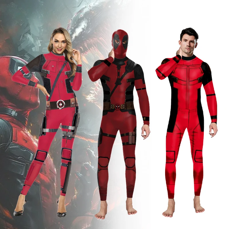 Adult Superhero Marvel Deadpool Jumpsuits Women Men Cosplay Costume Halloween Carnival Party Strange Performance Zentai Bodysuit
Adult Superhero Marvel Deadpool Jumpsuits Women Men Cosplay Costume Halloween Carnival Party Strange Performance Zentai Bodysuit