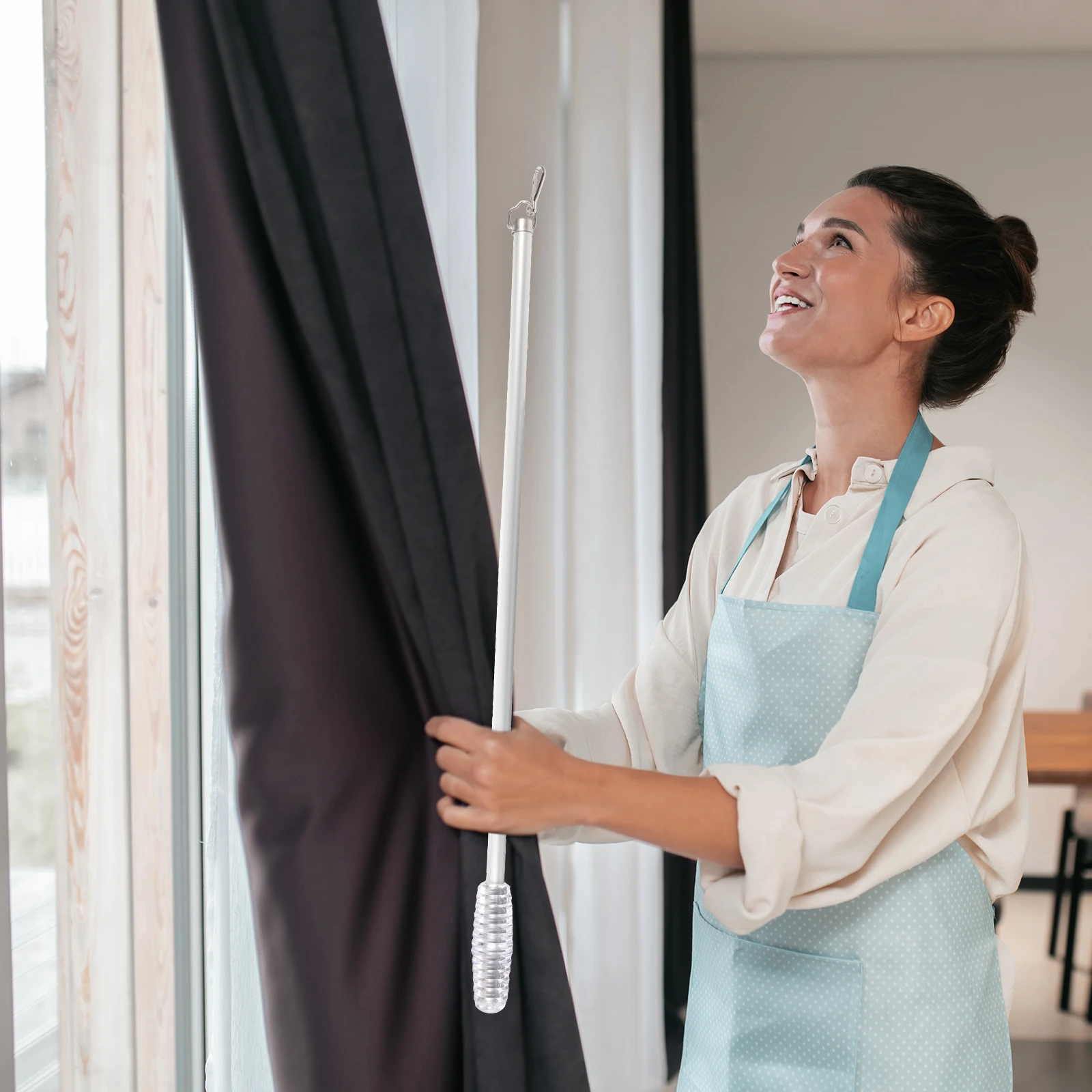 Curtain Wand Black Screw Handle Eight shaped Buckle Reusable Drapery Pull Rod Easy Match Window Curtain Pull Rods For Drapes
Curtain Wand Black Screw Handle Eight shaped Buckle Reusable Drapery Pull Rod Easy Match Window Curtain Pull Rods For Drapes