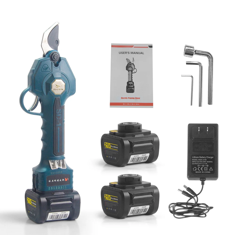 40MM Cutting Diameter Cordless Electric Pruning Shears,21V Garden Electric Pruning Scissors Lithi Battery Tree Pruning
40MM Cutting Diameter Cordless Electric Pruning Shears,21V Garden Electric Pruning Scissors Lithi Battery Tree Pruning