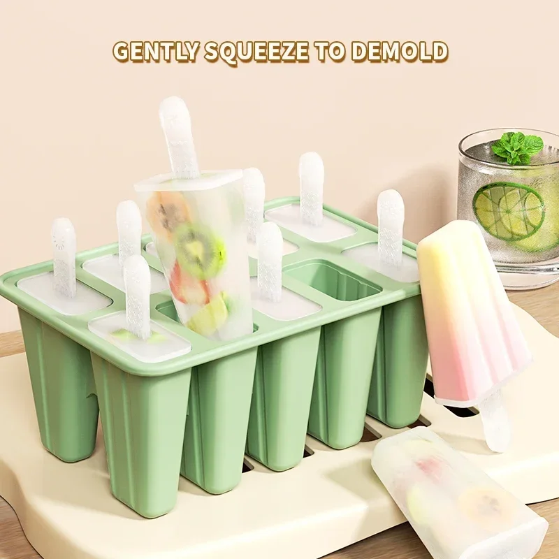 Popsicle Molds Silicone 10 Cavity Popsicle Trays Freezer,Homemade Ice Cream Molds,Large Ice Pop Maker,Reusable Ice Lolly Mould
Popsicle Molds Silicone 10 Cavity Popsicle Trays Freezer,Homemade Ice Cream Molds,Large Ice Pop Maker,Reusable Ice Lolly Mould