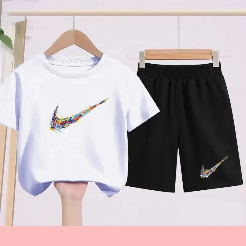 Summer Children's WhiteT-shirt and Shorts Set for Boys Girls Aged 3to13Years Old New Colorful Pattern Design Printed Clothing
Summer Children's WhiteT-shirt and Shorts Set for Boys Girls Aged 3to13Years Old New Colorful Pattern Design Printed Clothing
