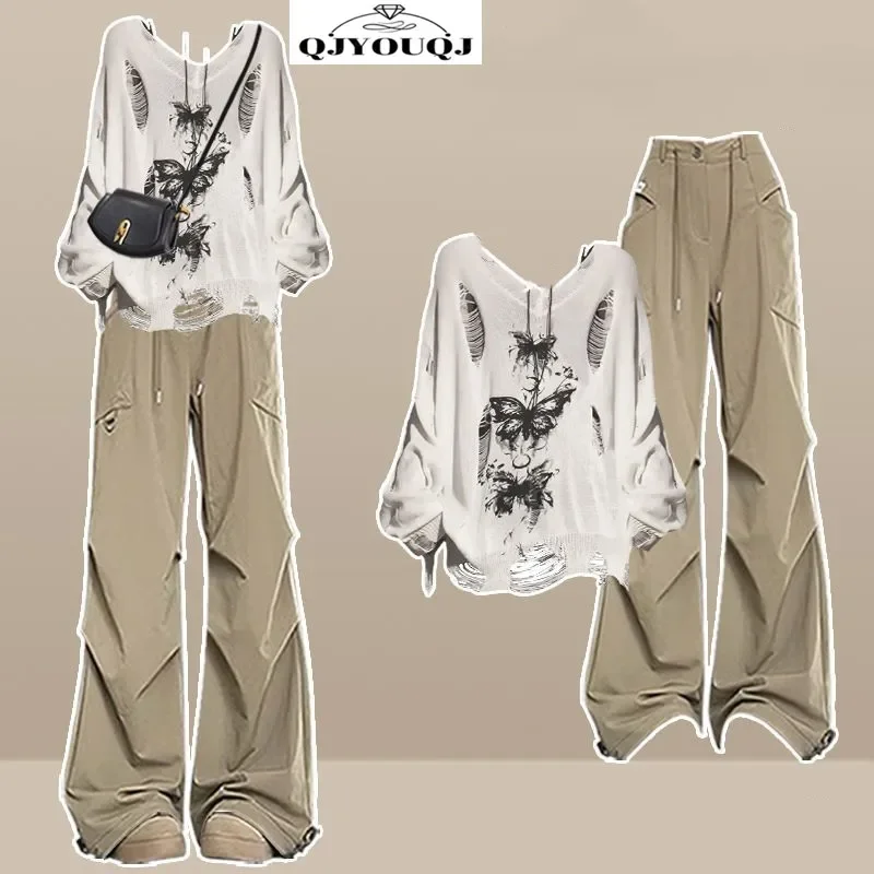 2025 autumn new lazy style hollow out cover shirt top+vest+fashionable casual pants three piece set
2025 autumn new lazy style hollow out cover shirt top+vest+fashionable casual pants three piece set