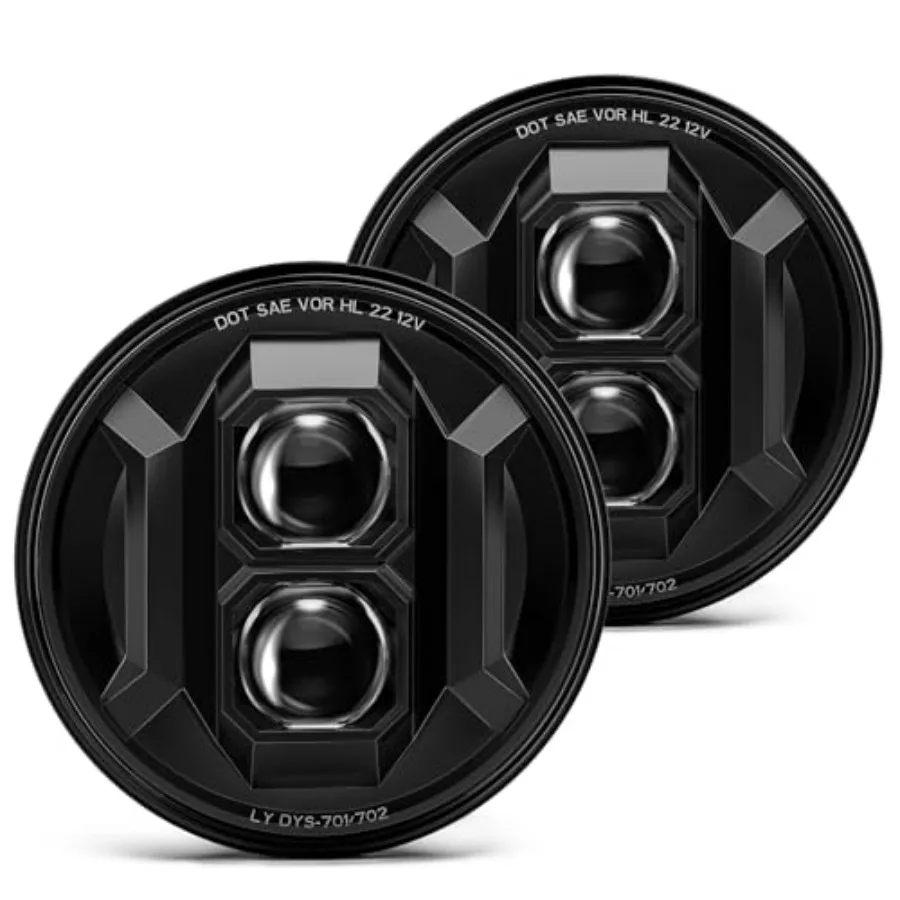 2PCS New Anti-glare 7 Inch Round LED Headlights DOT Approved Compatible with Jeep Wrangler JK TJ LJ Chevrolet Mazda More Hi/Low
2PCS New Anti-glare 7 Inch Round LED Headlights DOT Approved Compatible with Jeep Wrangler JK TJ LJ Chevrolet Mazda More Hi/Low