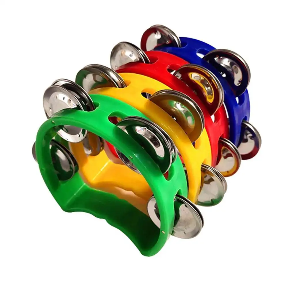 4pcs Kids Handheld Tambourine Bells Musical Rhythm Instruments with Blue Red Green Yellow Colors, 9.5x9.5cm Size, ABS+Metal
4pcs Kids Handheld Tambourine Bells Musical Rhythm Instruments with Blue Red Green Yellow Colors, 9.5x9.5cm Size, ABS+Metal