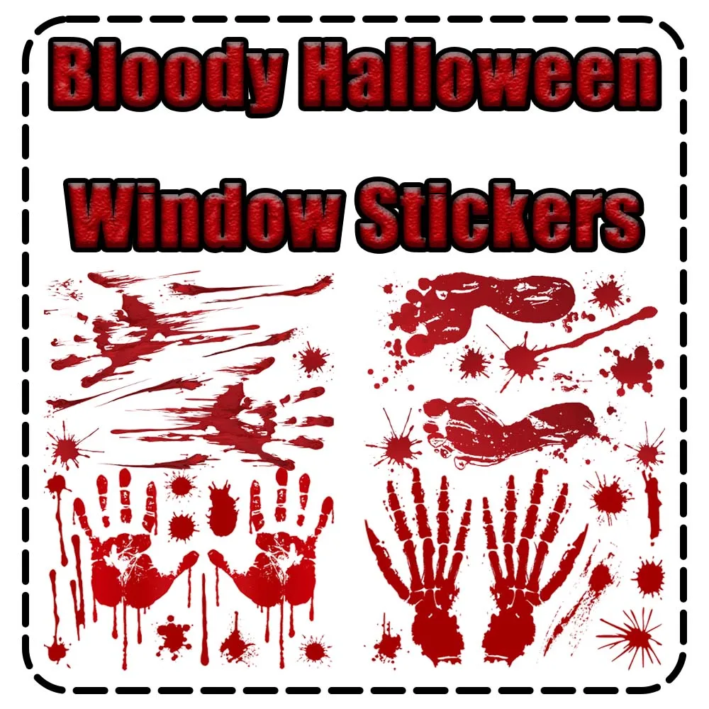 Halloween Decoration Stickers Scary Handprint Foot Handprint Pvc Stickers Haunted House、Party Doors Window Decorative stickers
Halloween Decoration Stickers Scary Handprint Foot Handprint Pvc Stickers Haunted House、Party Doors Window Decorative stickers