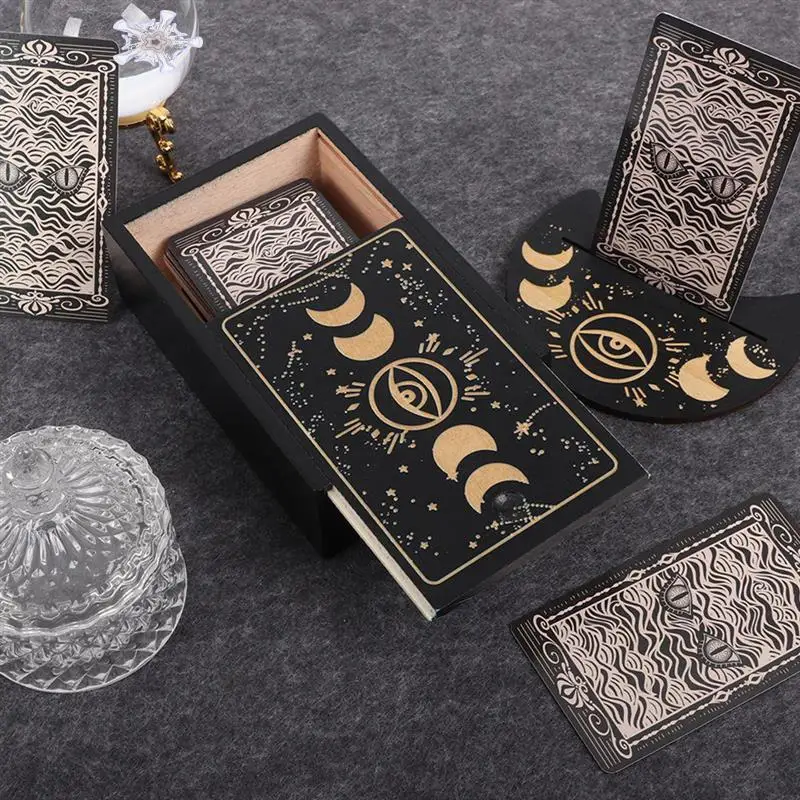 Wooden Tarot Card Case And Stand Holder, Tarot Card Box Fortune Telling Trinket Keepsake Box,Display Stand For Witch
Wooden Tarot Card Case And Stand Holder, Tarot Card Box Fortune Telling Trinket Keepsake Box,Display Stand For Witch