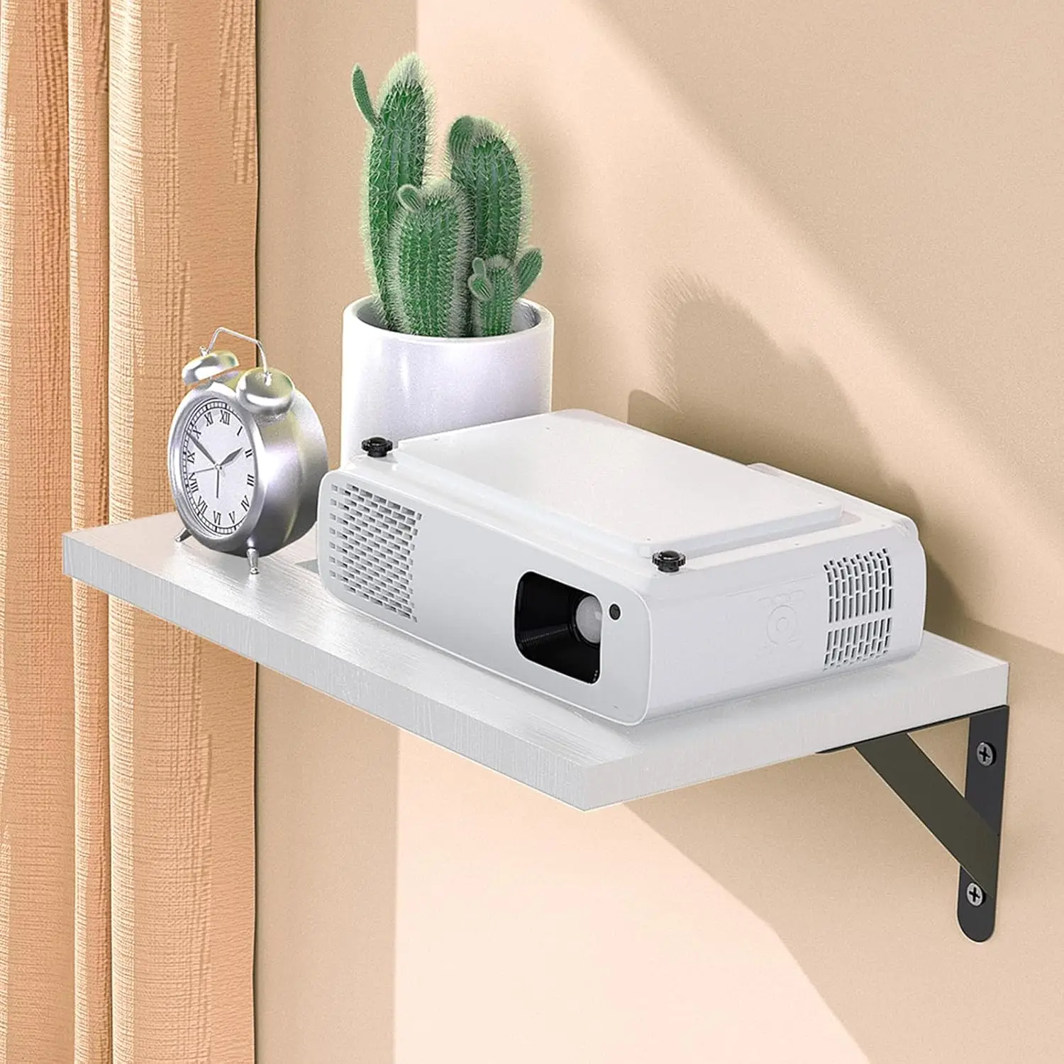 Projector Shelf Wall Mount 15.7"x9.8" White Router Shelf with Cable Ties for Modem, Cable Box, AV Equipment
Projector Shelf Wall Mount 15.7"x9.8" White Router Shelf with Cable Ties for Modem, Cable Box, AV Equipment